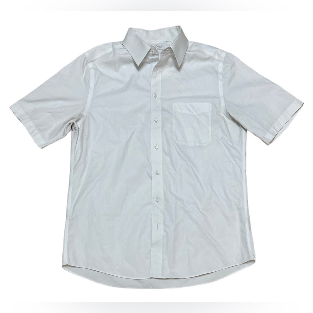 (SOLD) Roundtree & Yorke Button Up Men’s L White Slim Fit Non Iron EZ Wash